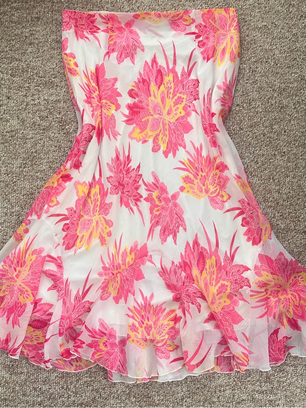Cato Pink and Yellow Floral Skirt